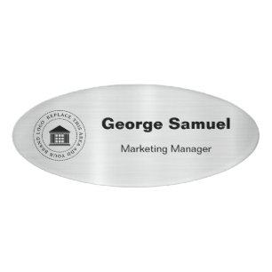 Einfaches Firmenlogo Name Bezeichnung Namenschild