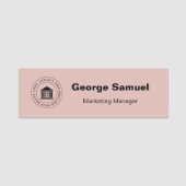 Einfaches Firmenlogo | Name | Bezeichnung Namensschild (Vorderseite)