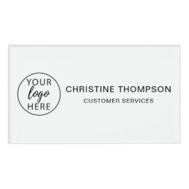 Einfaches Firmenlogo Namenschild