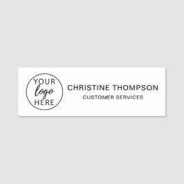 Einfaches Firmenlogo Namensschild