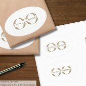 einfaches Firmenlogo Ovaler Aufkleber