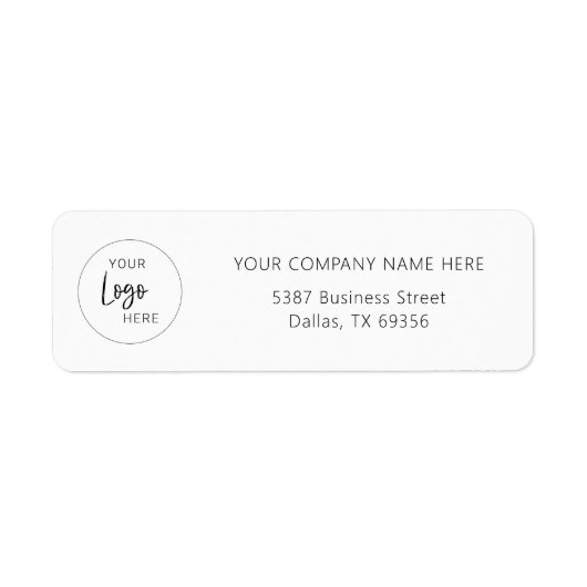 einfaches Firmenlogo | Rücksendeadresse (Vorne)