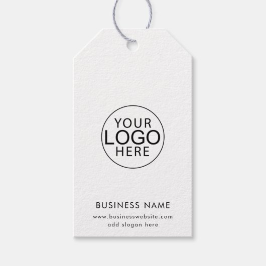 Einfaches Firmenlogo und individuelles QR-Code Des Geschenkanhänger (Vorderseite)