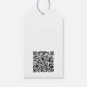 Einfaches Firmenlogo und individuelles QR-Code Des Geschenkanhänger (Rückseite)