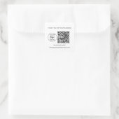 Einfaches Firmenlogo und QR-Code Quadratischer Aufkleber (Tasche)