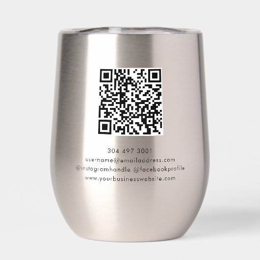 Einfaches Firmenlogo und QR-Code Unternehmenswerbu (Rückseite)