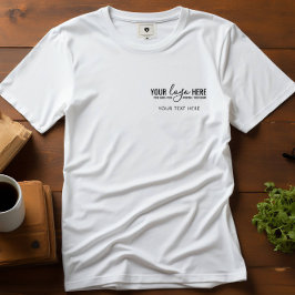 Einfaches Firmenlogo und Text-Business T-Shirt