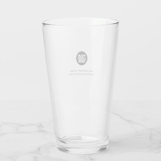 Einfaches Firmenlogo und Text Glas (Rückseite)