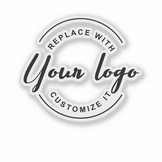 Einfaches Firmenlogo Werbe-Wasserflasche Aufkleber (Vorderseite)