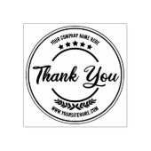 Einfaches Firmenskript Vielen Dank, Custom Gummistempel (Prägung)