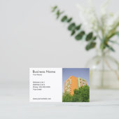 Einfaches Flats Foto Real Anwesen Agent Visitenkarte (Stehend Vorderseite)