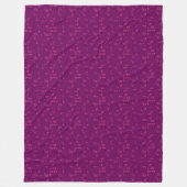 Einfaches florales Muster Retro Burgund Fleecedecke (Vorderseite)