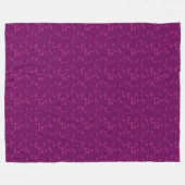 Einfaches florales Muster Retro Burgund Fleecedecke (Vorderseite (Horizontal))