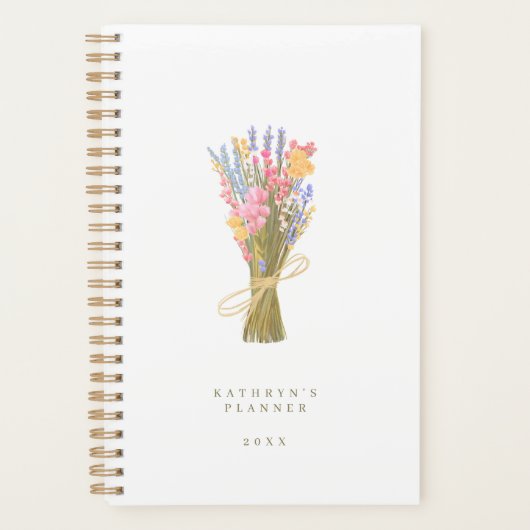 Einfaches Florales Planer (Vorderseite)