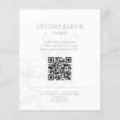 Einfaches florales QR-Marketing für kleine Unterne Flyer (Vorne)
