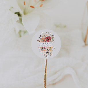 Einfaches Florales Sweet 16 Geburtstagsgeschenk Runder Aufkleber