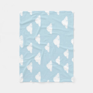 Einfaches Fluffiges Wolken Himmel Kinderzimmer Mus Fleecedecke
