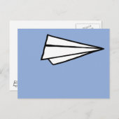 einfaches Flugzeug Postkarte (Vorne/Hinten)