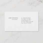 Einfaches Focus-Logo für Fotografen Visitenkarte (Rückseite)