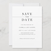 Einfaches Forest Boho Foto Hochzeit speichern das Einladung (Rückseite)