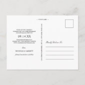 Einfaches Forever Two Foto Save the Date | Altrosa Ankündigungspostkarte (Rückseite)