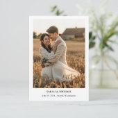 Einfaches formales Foto Save the Date (Stehend Vorderseite)