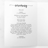 Einfaches formales Hochzeitsprogramm für dreifache Dreifach Gefaltete Einladung (Innen Erste Seite)