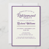 Einfaches formales Party für die klassische Alters Einladung (Vorderseite)