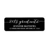 Einfaches Format Schwarzer Abschluss Rücksendeadre (Vorne)