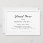 Einfaches formelles Probe-Dinner Einladung (Vorderseite)