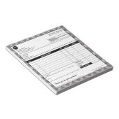 Einfaches Formular für Karierte Grenzbezugsrechnun Notizblock (angewinkelt)