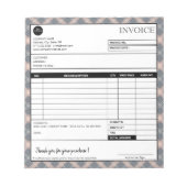 Einfaches Formular für Karierte Grenzbezugsrechnun Notizblock (Vorderseite)