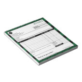 Einfaches Formular zur Karierten Grenzkostenrechnu Notizblock (angewinkelt)