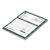 Einfaches Formular zur Karierten Grenzkostenrechnu Notizblock (Rotiert)