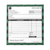 Einfaches Formular zur Karierten Grenzkostenrechnu Notizblock (Vorderseite)