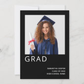 Einfaches Foto 2022 Abschluss Black Ankündigung (Vorderseite)