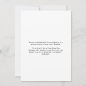 Einfaches Foto Abschluss 2024 Schwarz Ankündigung (Rückseite)