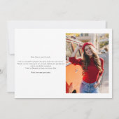 Einfaches Foto Abschluss 2025 Dankeskarte (Rückseite)