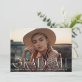 Einfaches Foto Abschluss Ankündigung (Stehend Vorderseite)