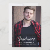 Einfaches Foto Abschluss Ankündigung (Vorderseite)