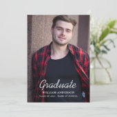 Einfaches Foto Abschluss Ankündigung (Stehend Vorderseite)