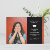 Einfaches Foto Abschluss Ankündigung (Stehend Vorderseite)