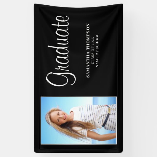 Einfaches Foto Abschluss Banner (Vertikal)