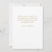 Einfaches Foto Abschluss Dankeskarte (Rückseite)