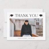 Einfaches Foto Abschluss Dankeskarte (Vorderseite)