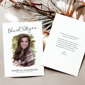 Einfaches Foto Abschluss Dankeskarte