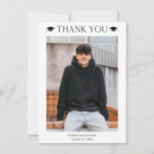 Einfaches Foto Abschluss Dankeskarte (Vorderseite)