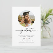 Einfaches Foto Abschluss Einladung (Stehend Vorderseite)