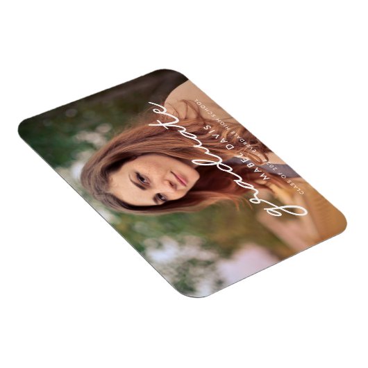 Einfaches Foto Abschluss Magnet (Rechte Seite)