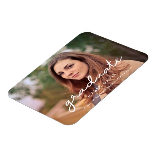 Einfaches Foto Abschluss Magnet (Linke Seite)